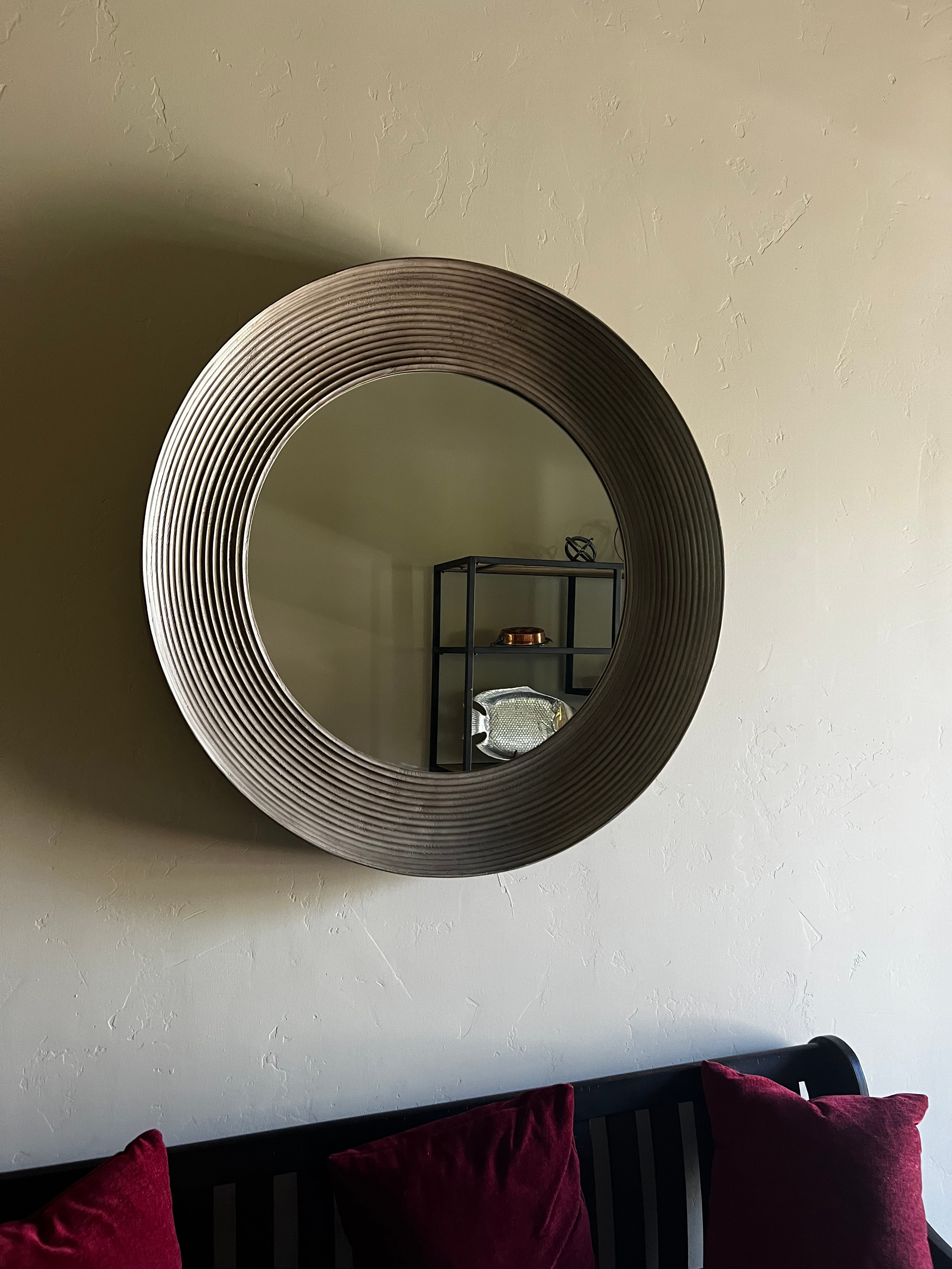 Bassett Ribbed Round Wall Mirror