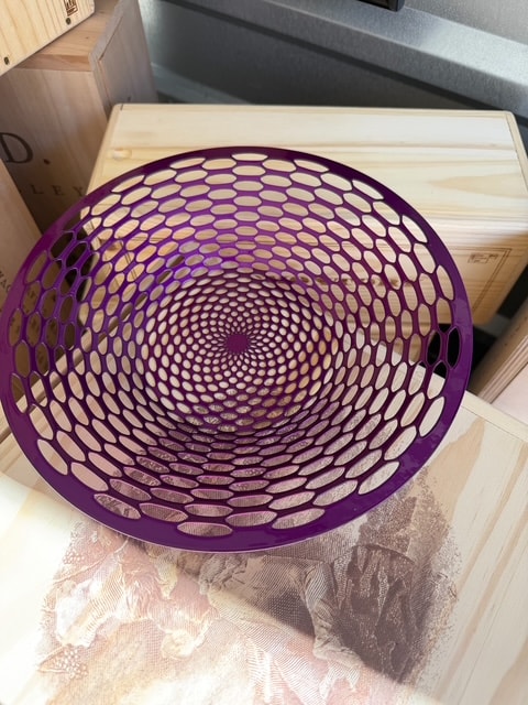 Handmade Expanded Metal Bowl — Purple
