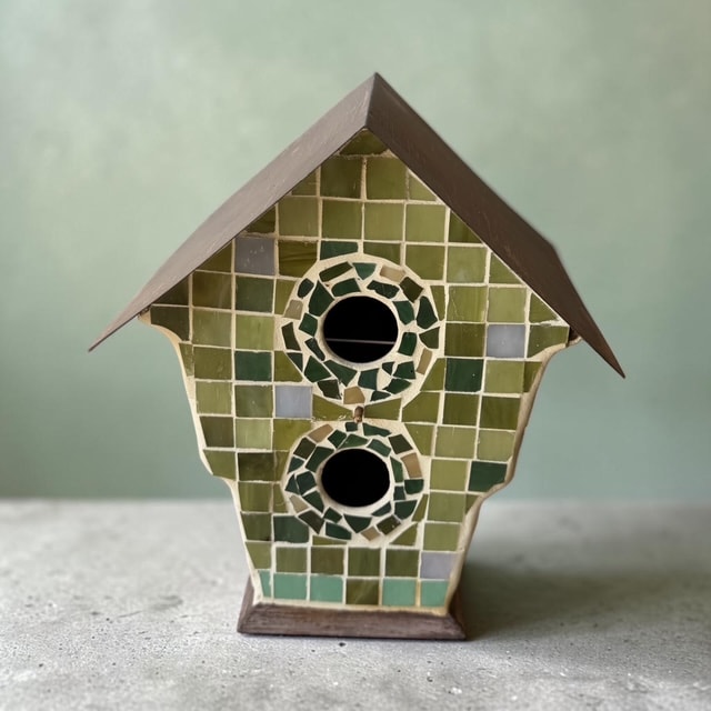 Handmade Mosaic Birdhouse