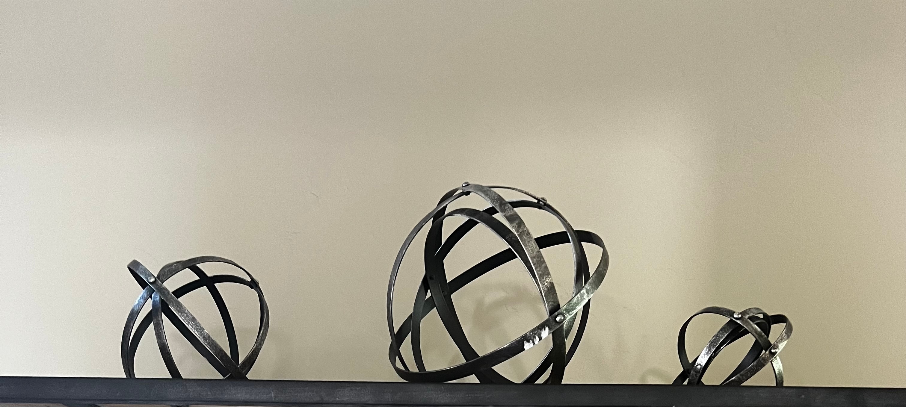 Metallic Decorative Orbs — Set of 3