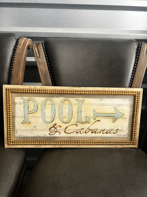 Pool & Cabana Decorative Sign
