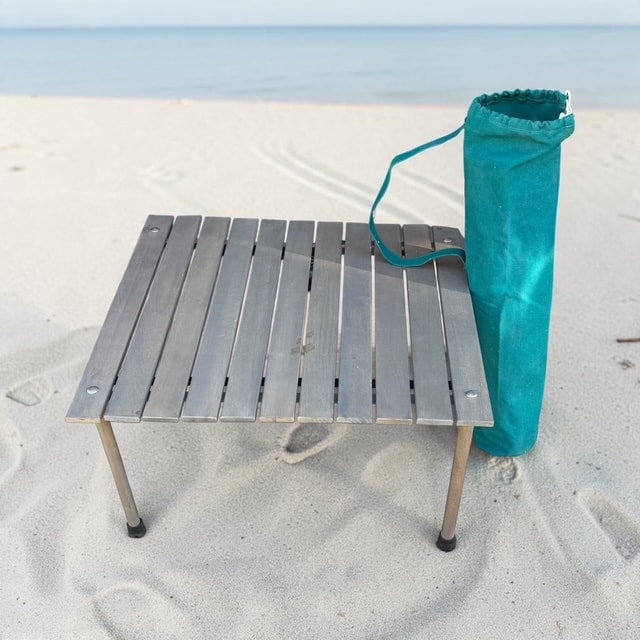 Portable Folding Wooden Camping Table with Carrying Bag