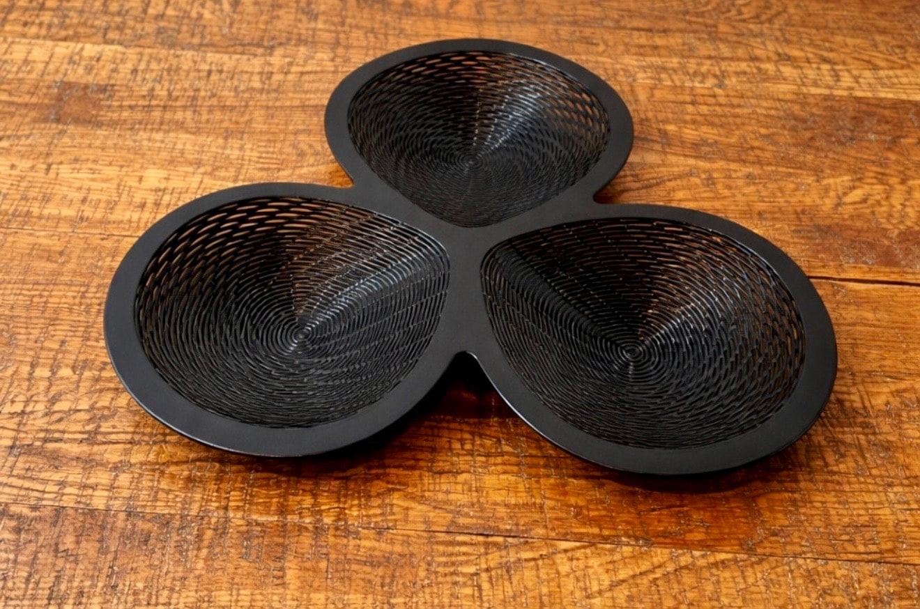 Handmade Triple Mesh Metal Fruit Bowl